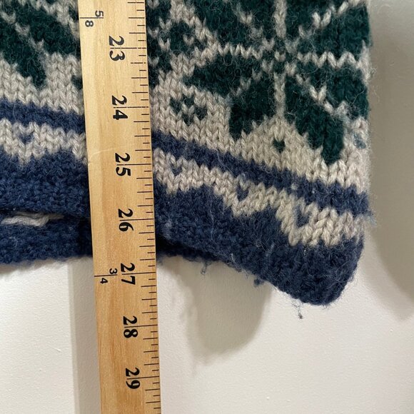 Vintage Abercrombie & Fitch Men's Sweater Fair Isle 100% Wool V-Neck Size L - Picture 7 of 8